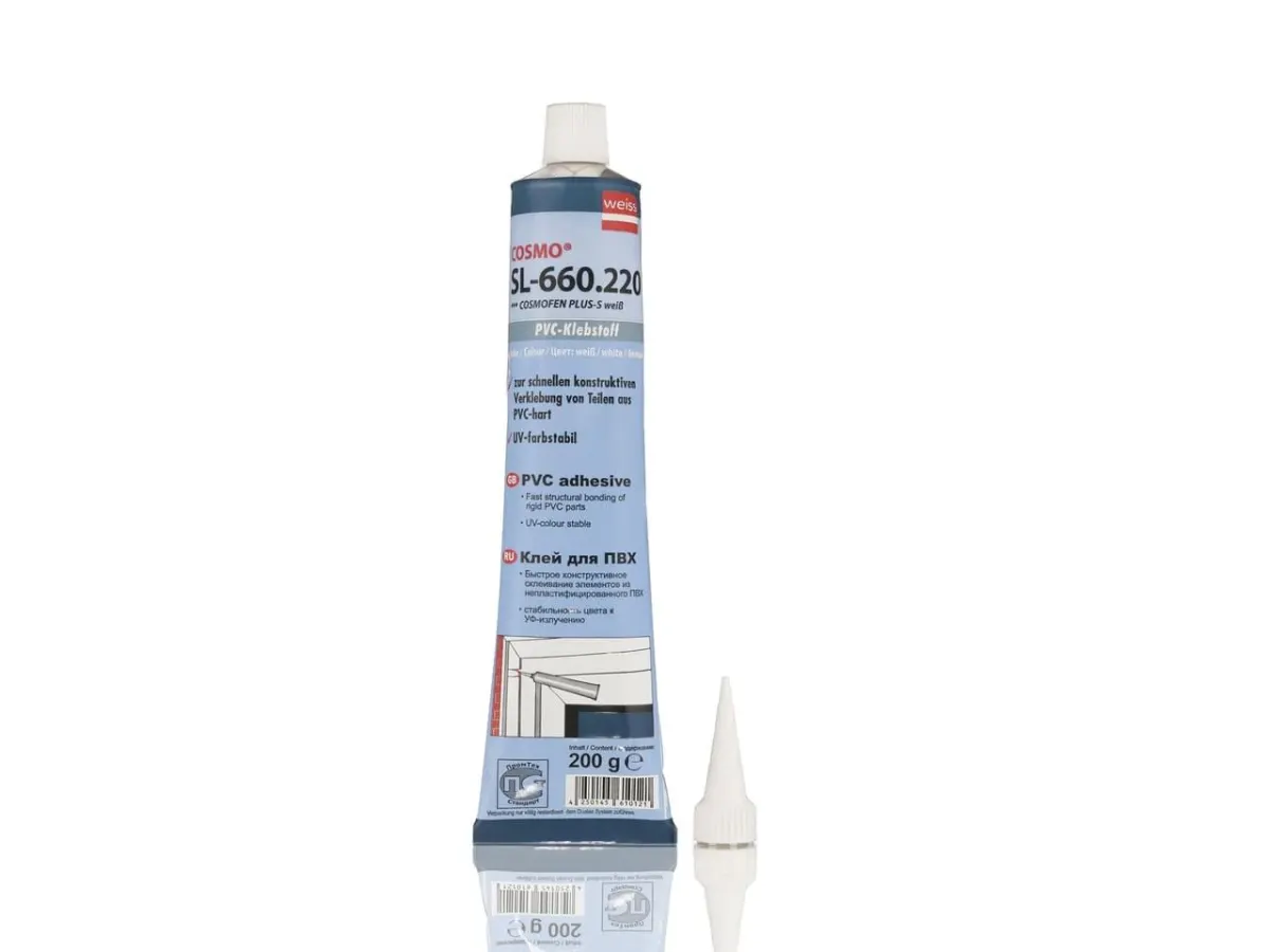 Клей для ПВХ COSMO SL-660.220 (COSMOFEN PLUS-S) (200 г) белый