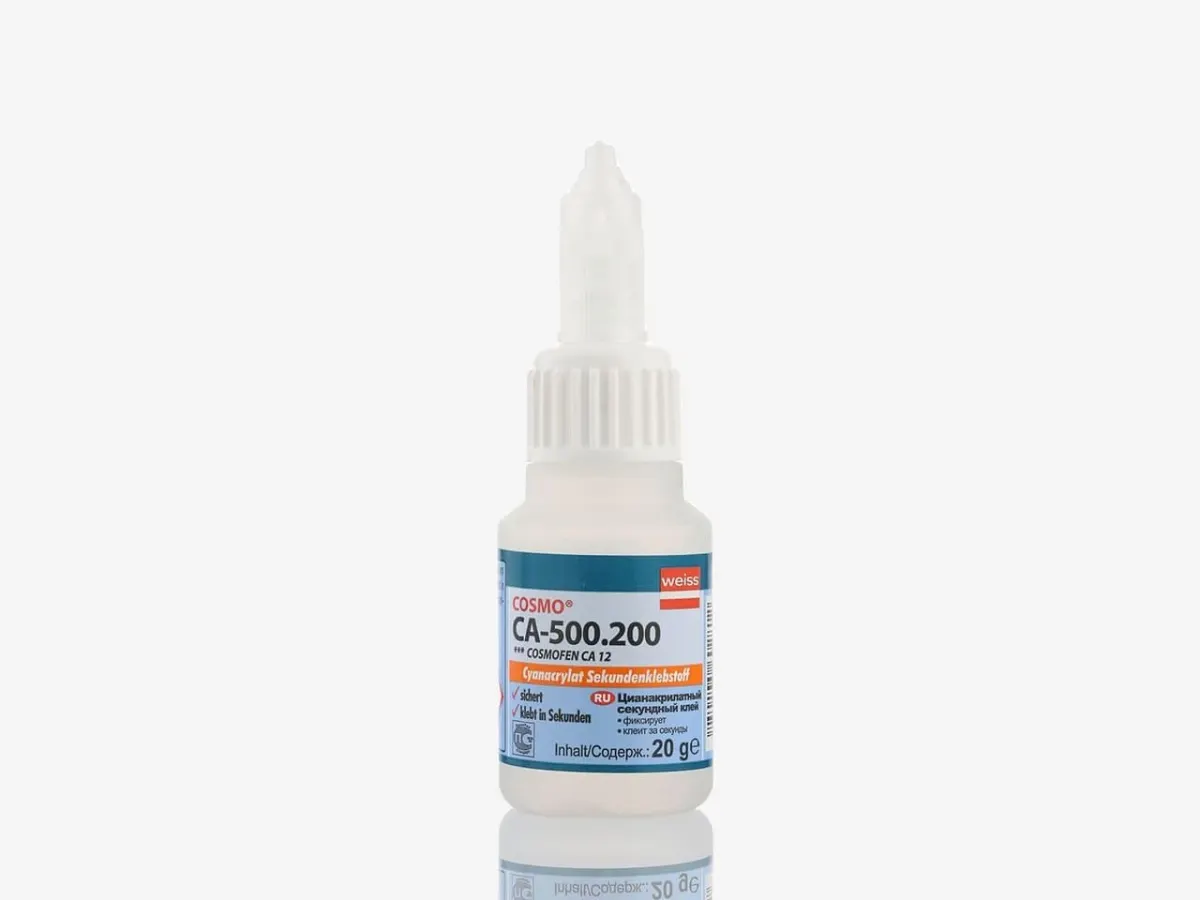Клей цианакрилатный COSMO CA-500.200 (COSMOFEN CA 12) (20 г) прозрачный