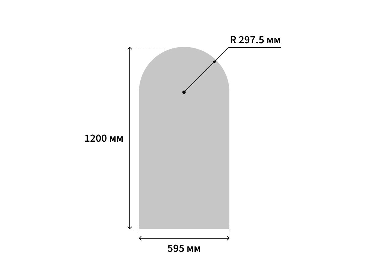 Поле для арочного штендера (0,595 × 1,2 м) оцинкованное